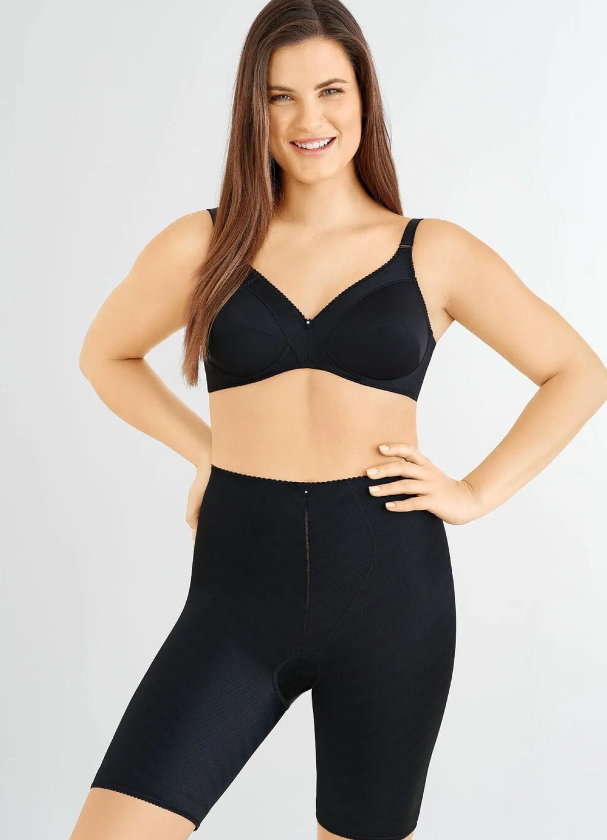 Discount BADER Felina BH mit Strukturmuster SCHWARZ