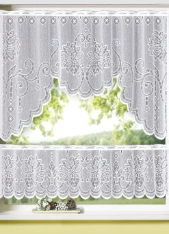 Online BADER Fensterset mit Stangendurchzug 2-teilig WEISS