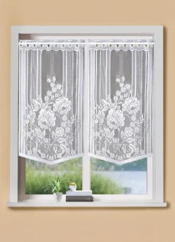 Outlet BADER Fenster- und Türbehang mit Stangendurchzug WEISS
