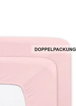 Best FLORELLA Flausch-Biber-Spannbetttücher aus Baumwolle ROSÉ