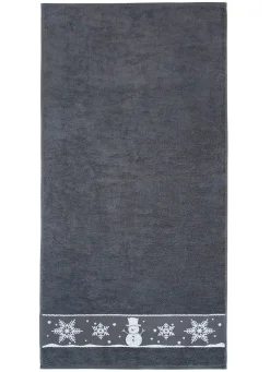 Sale DYCKHOFF Flauschige Frottier-Serie mit Jacquard-Bordür ANTHRAZIT