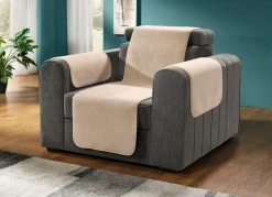 Outlet BADER Flauschige Sessel-, Couch- und Armlehnenschoner BEIGE