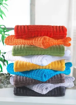 BADER Flauschig weiche Frottier-Serie mit Hoch-Tief-Struktur WEISS