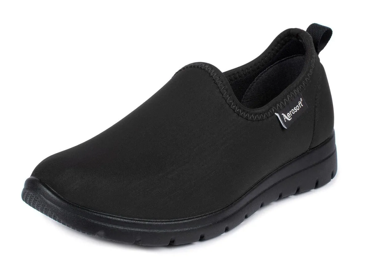 New BADER Flexibler Slipper mit elastischem Einschlupf SCHWARZ