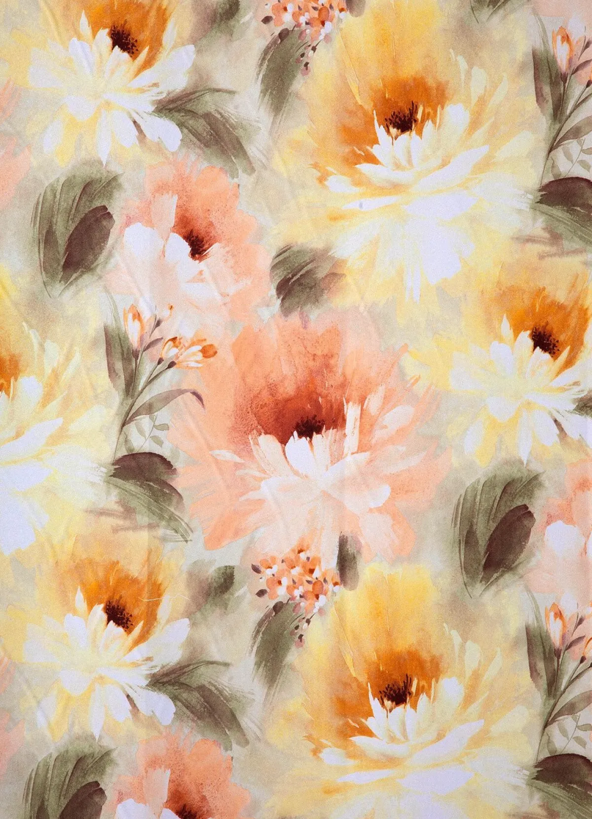 Outlet BADER Floral gestaltete Übergardine mit Universalschienenband MULTICOLOR