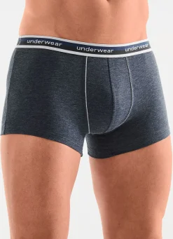 Best BADER Fünferpack Pants mit Elastikbund 3X JEANSBLAU MELIERT, 2X HELLGRAU MELIERT