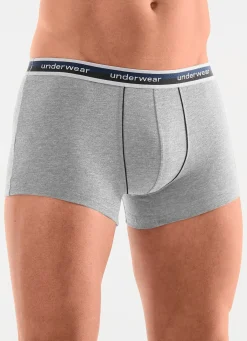 Best BADER Fünferpack Pants mit Elastikbund 3X JEANSBLAU MELIERT, 2X HELLGRAU MELIERT