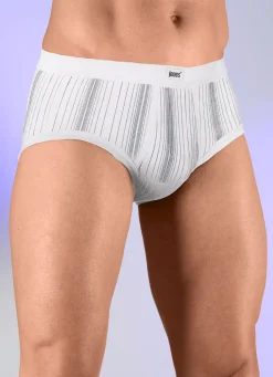 Best BADER Fünferpack Slips aus Feinripp 3X MARINE-BUNT, 2X WEISS-BUNT