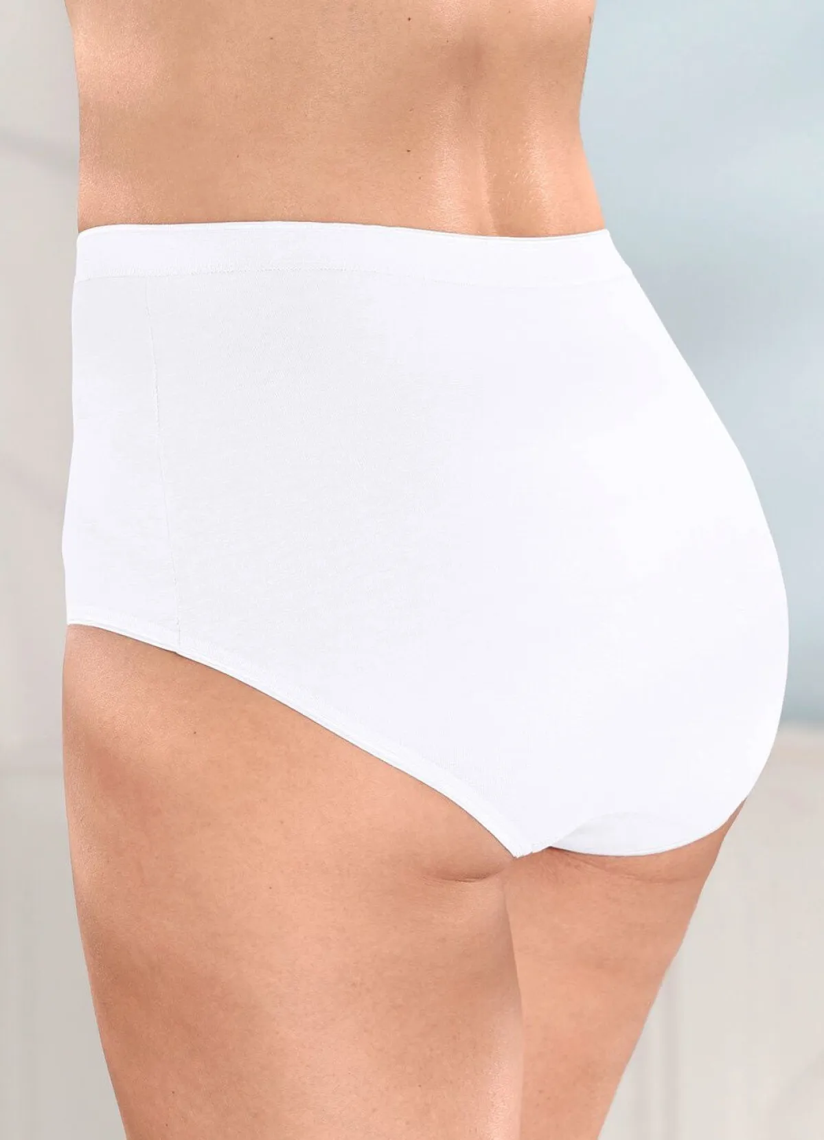 New BADER Fünferpack Slips mit elastischen Abschlüssen 3X FLIEDER, 2X WEISS