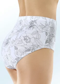 Outlet BADER Fünferpack Slips mit Gummizug WEISS-SCHWARZ