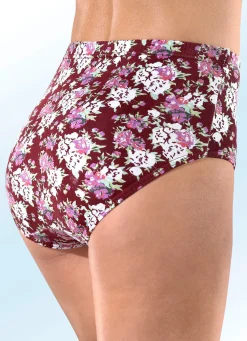 Clearance LAURINA Fünferpack Slips mit Gummizug ZIEGELROT-BUNT