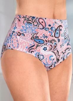 Best BADER Fünferpack Slips mit Paisley -Dessin APRICOT-WEISS-BUNT