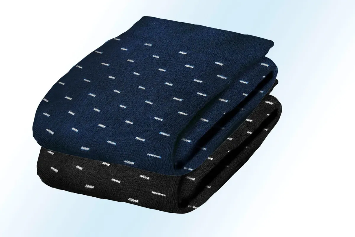 BADER Fünferpack Socken mit handgekettelter Spitze und druckfreiem Bund