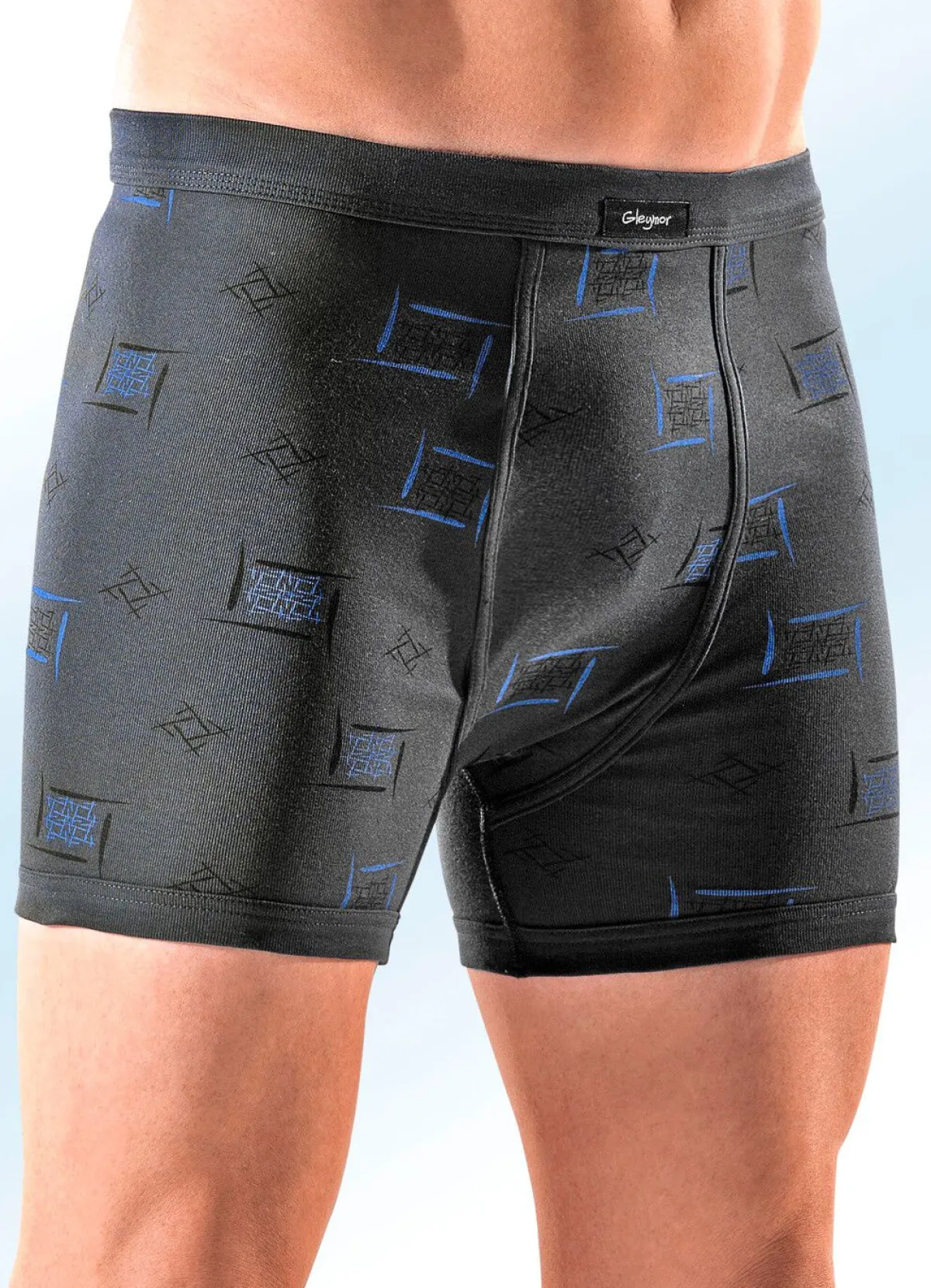Discount GLEYMOR Fünferpack Unterhosen, allover dessiniert 3X MARINE, 2X ANTHRAZIT