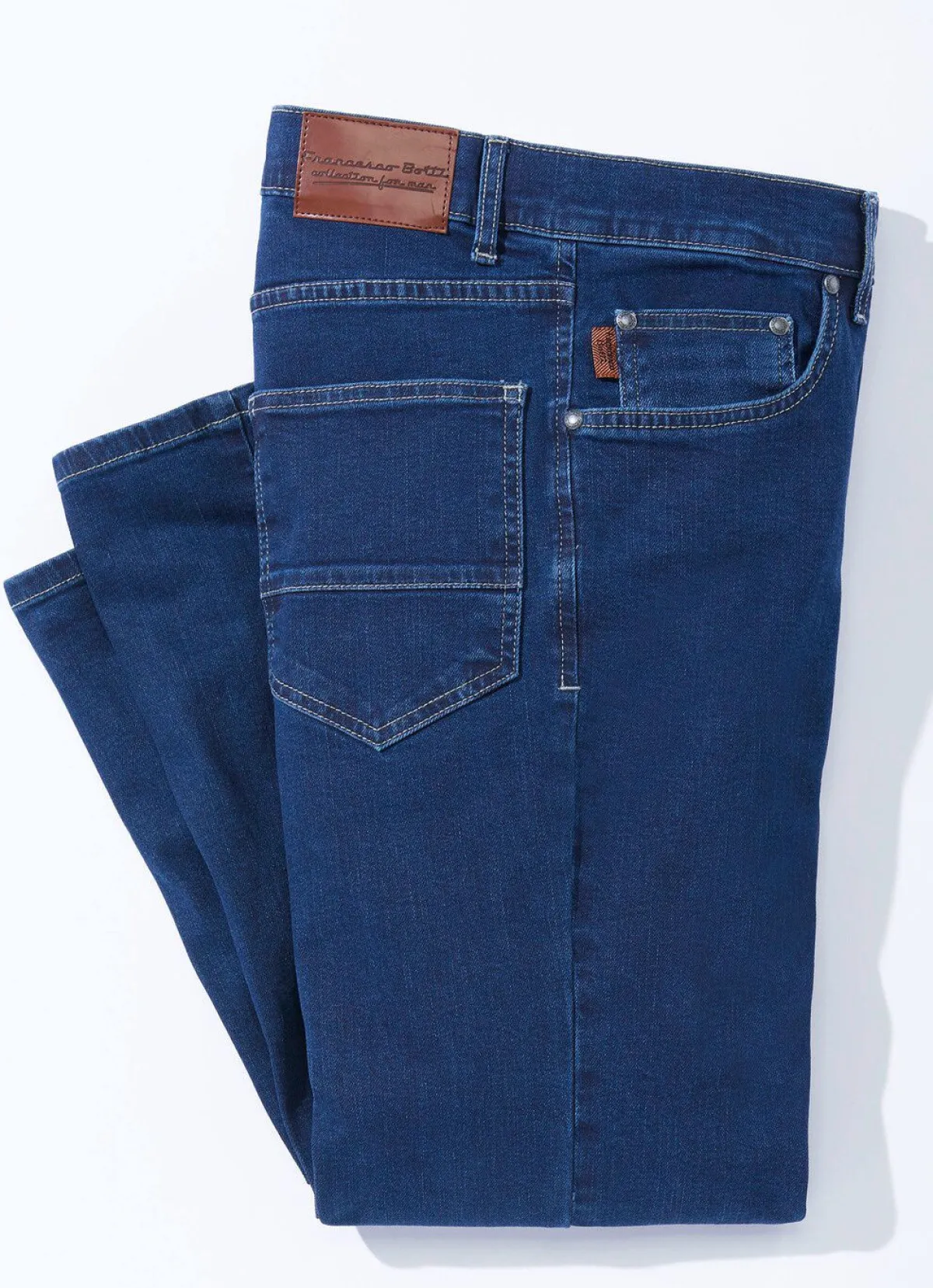 Outlet FRANCESCO BOTTI ""-Hose in 5 Farben JEANSBLAU