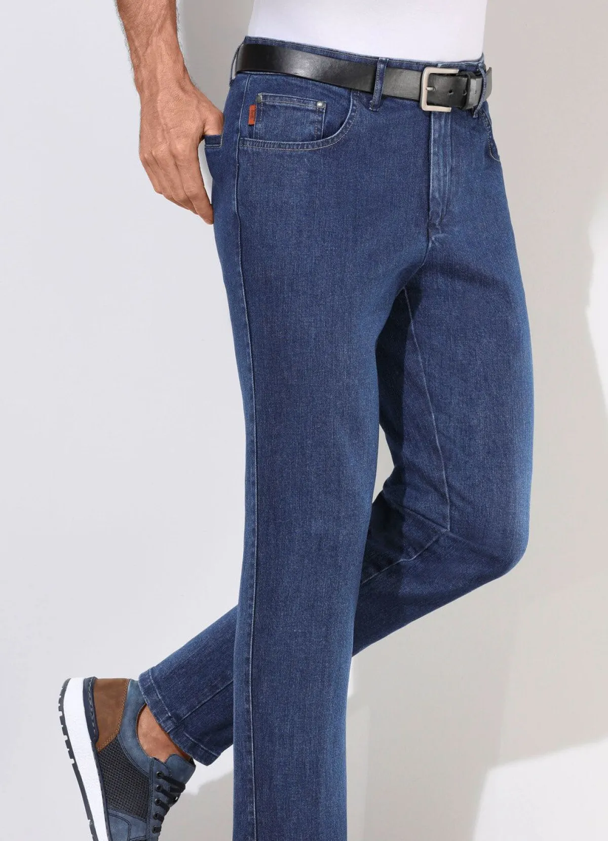 Best FRANCESCO BOTTI ""-Jeans mit Dehnbund in 3 Farben JEANSBLAU