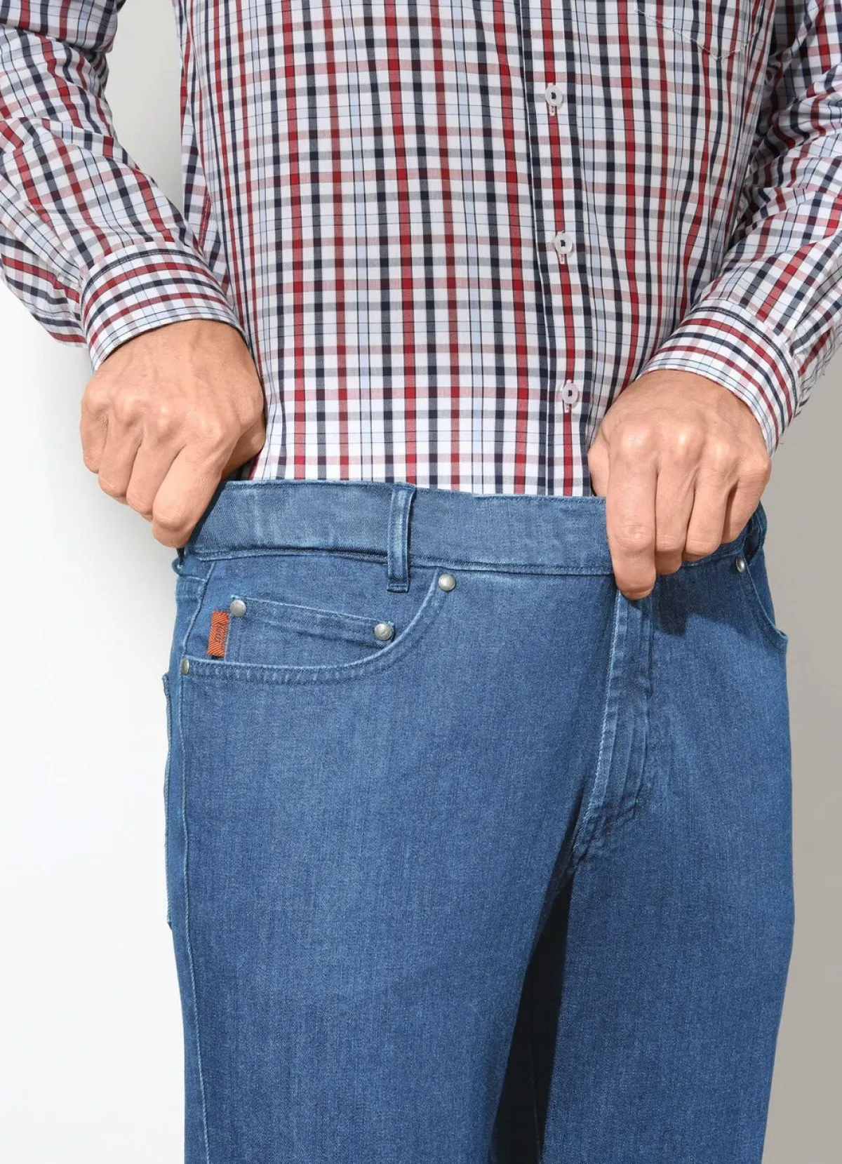 Outlet FRANCESCO BOTTI ""-Jeans mit Komfortbund in 3 Farben JEANSBLAU
