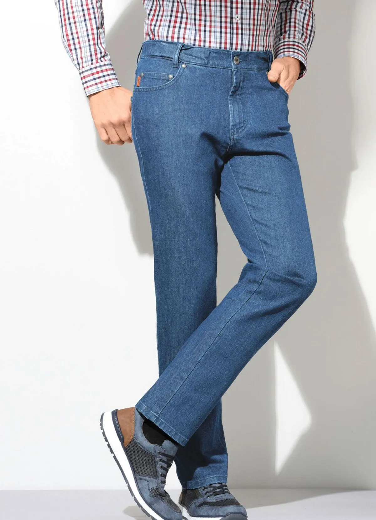 Outlet FRANCESCO BOTTI ""-Jeans mit Komfortbund in 3 Farben JEANSBLAU