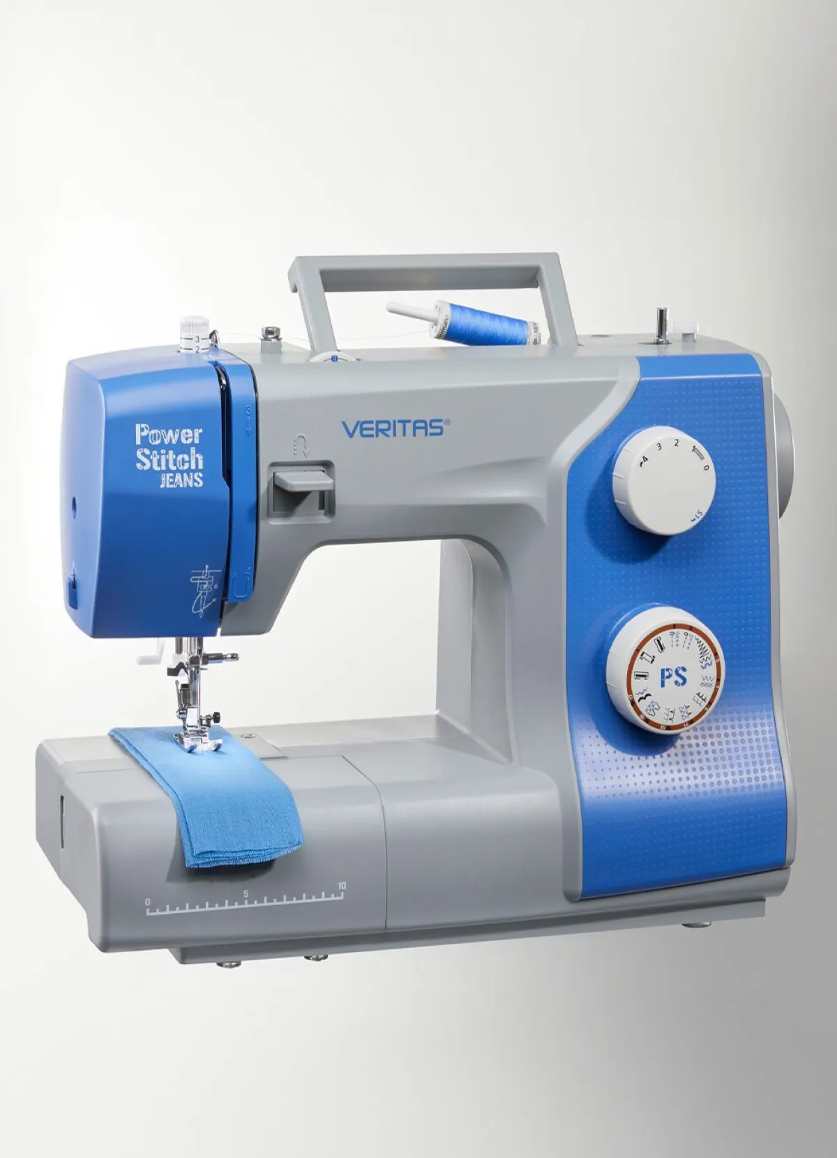 VERITAS Freiarm-Nähmaschine BLAU-GRAU