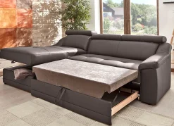Discount BADER Frei im Raum aufstellbare Polsterecke mit Kopfteilverstellung SCHLAMM