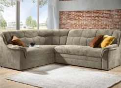 Clearance BADER Frei im Raum aufstellbare Polsterecke mit Bettfunktion BEIGE