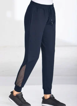 Outlet BADER Freizeithose mit Netzeinsatz in 4 Farben MARINE