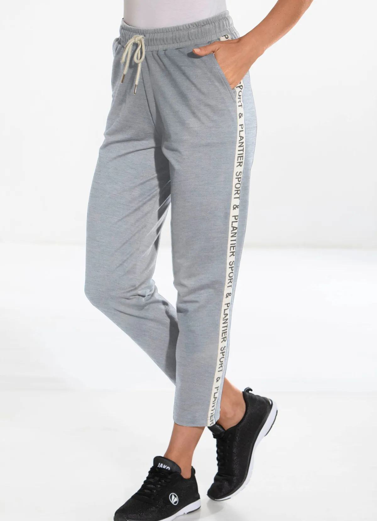 PLANTIER 7/8-Freizeithose von „“ grau meliert