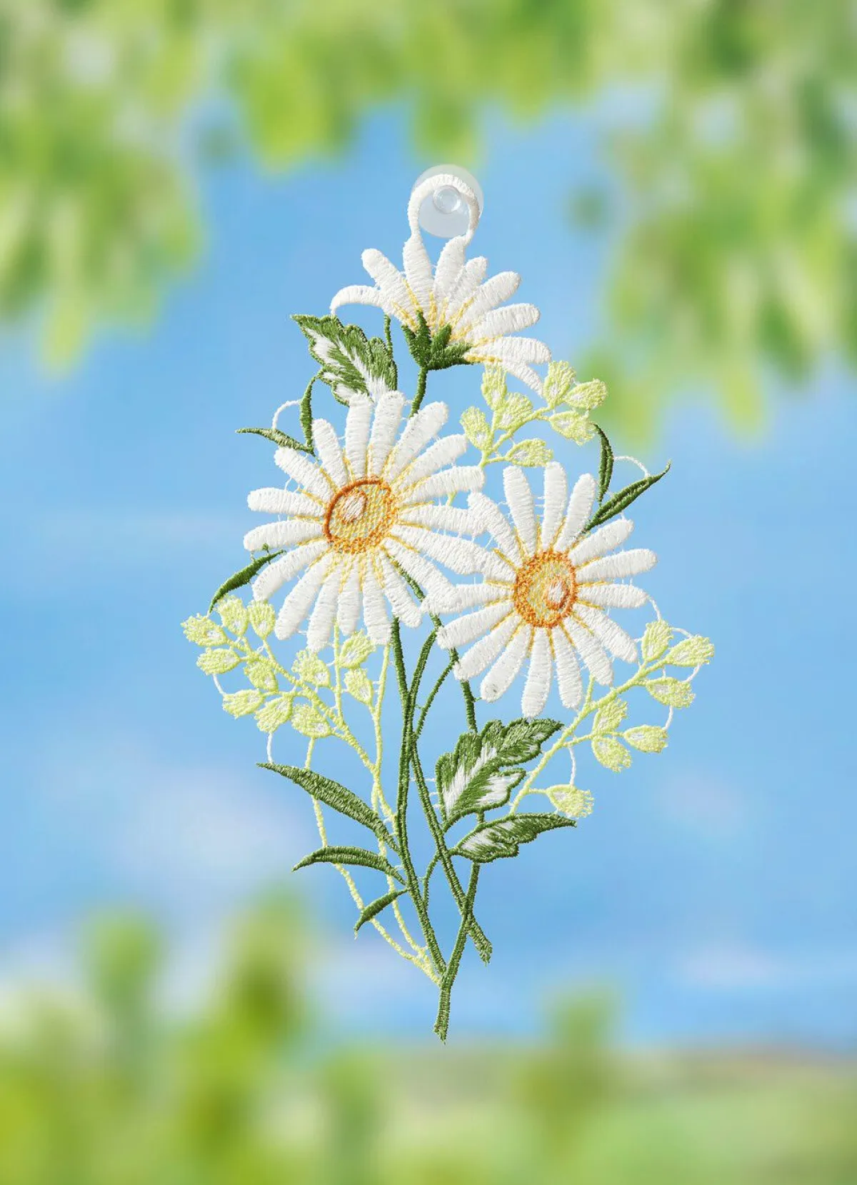 Best PLAUENER SPITZE Frühlingshaftes Fensterbild BUNT