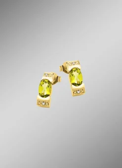 Hot BADER Frische trifft Eleganz – Ohrstecker mit Peridot und Diamanten