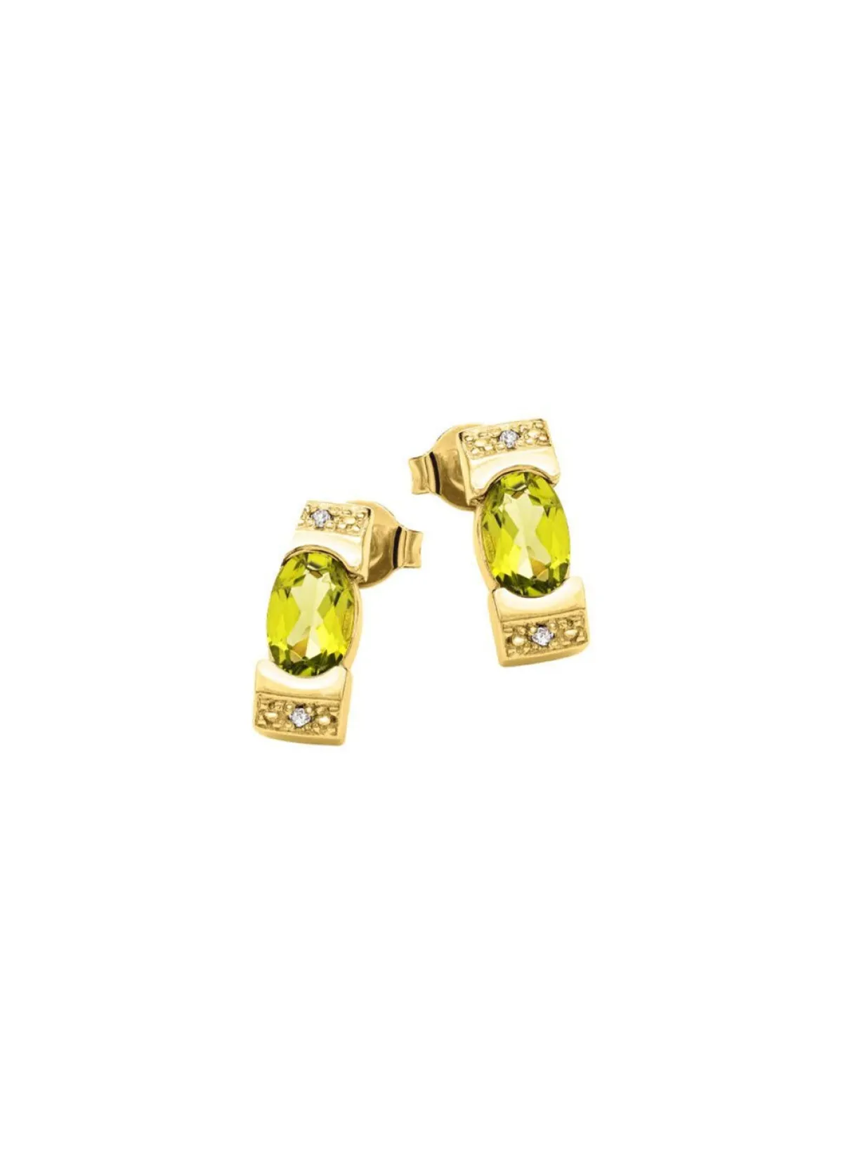 Hot BADER Frische trifft Eleganz – Ohrstecker mit Peridot und Diamanten