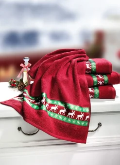 Outlet BADER Ftier-Serie mit Elch-Motiven ROT