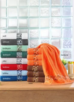 Outlet BADER Frottier-Serie mit Jacquard-Bordüre