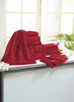 Outlet BADER Ftierserie mit Mäander-Jacquard-Struktur ROT