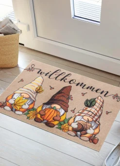 Clearance BADER Fußmatte Herbstwichtel mit rutschhemmender Rückseite BRAUN