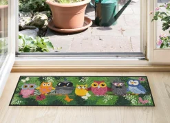 New BADER Fußmatte mit Eulen-Motiv BUNT