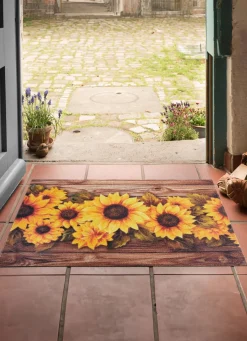 Outlet BADER Fußmatte mit Sonennblumen-Motiv BUNT