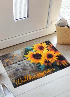 Clearance BADER Fußmatte mit Sonnenblumen-Motiv BUNT