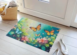 Clearance BADER Fußmatte Schmetterlinge mit rutschhemmend beschichteter Rückseite BUNT