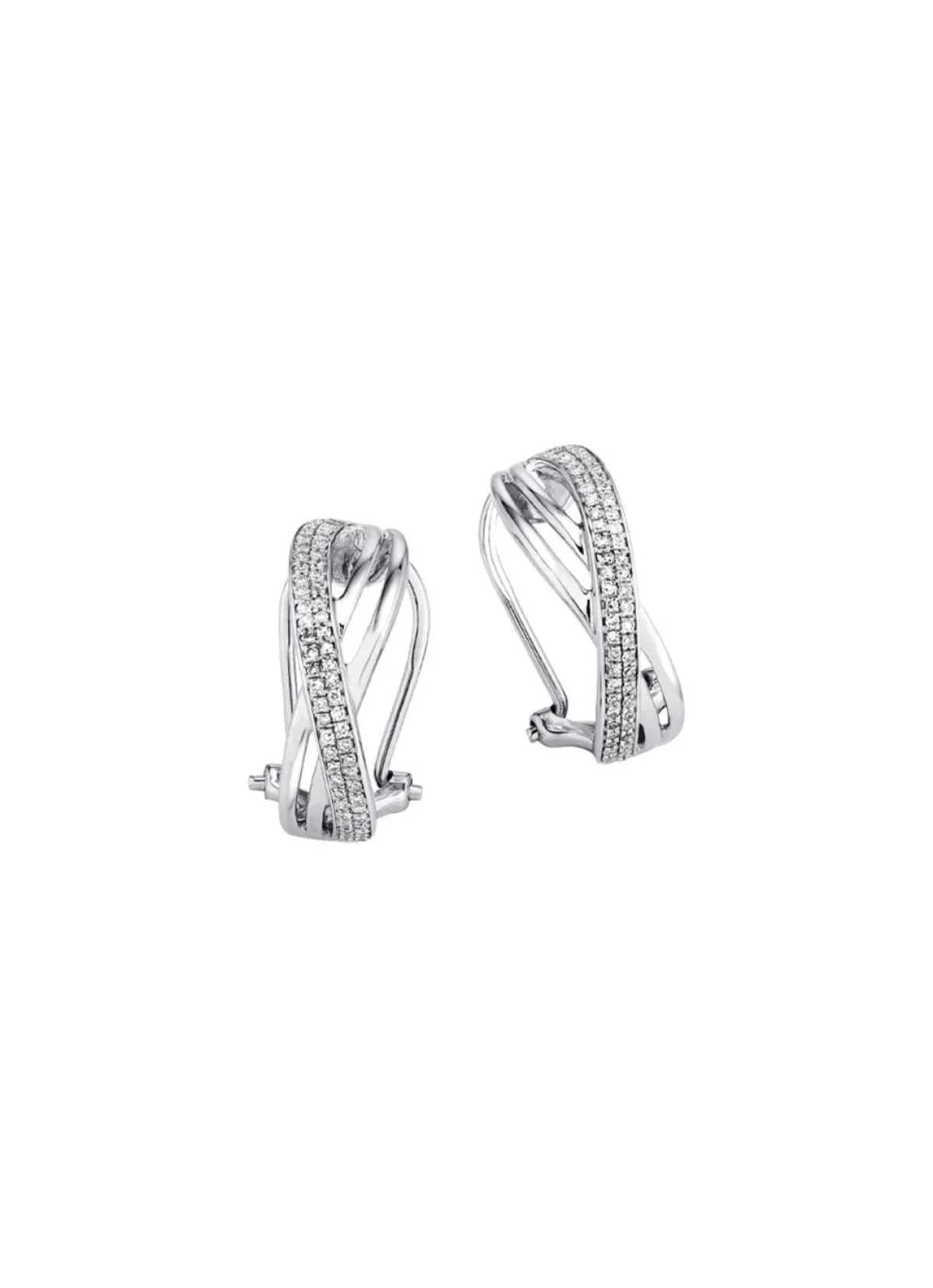 Sale BADER Funkelnde Clipstecker aus Weißgold mit 114 Diamanten