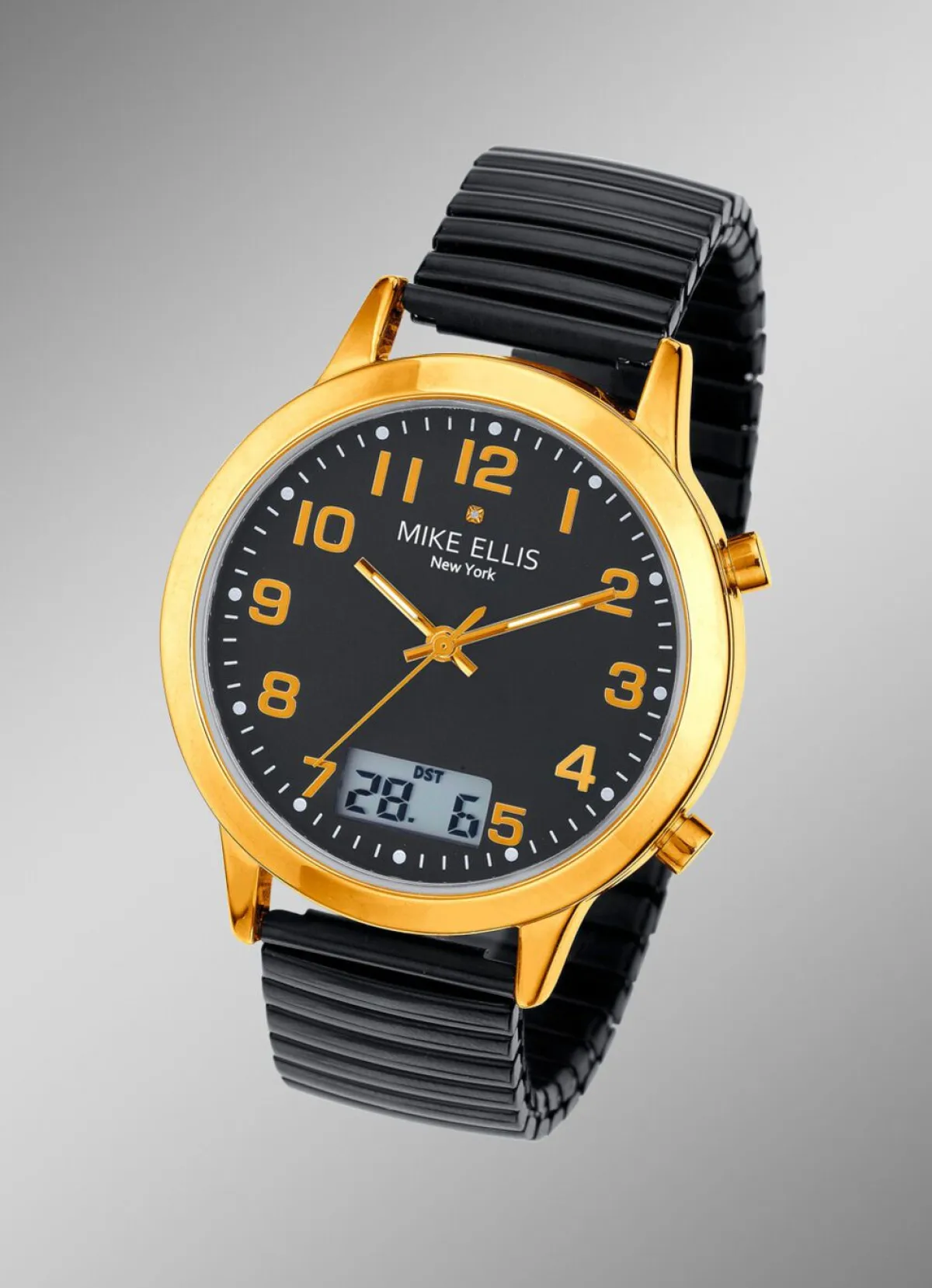 Clearance MIKE ELLIS NEW YORK Funk-Herrenuhr mit Diamant von