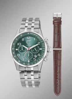 Outlet ETT Funk-Solar-Chronograph mit Wechselband