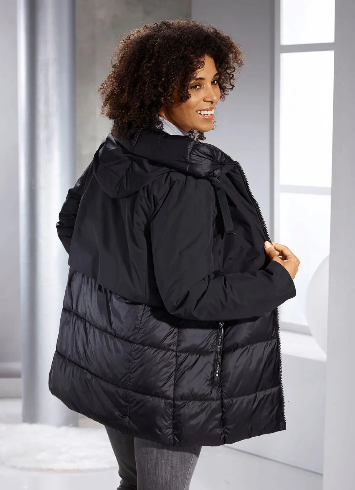 Online BADER Funktionsjacke in angesagtem Materialmix SCHWARZ