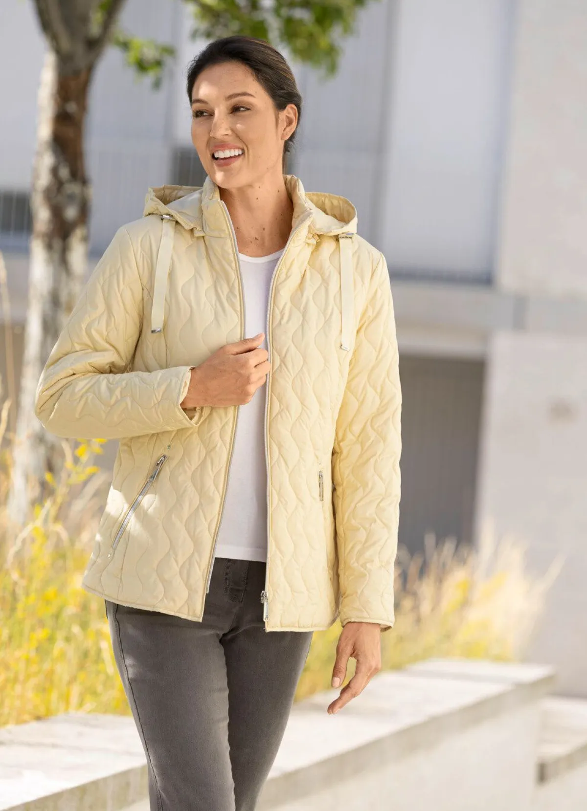 Best BADER Funktionsjacke mit abnehmbarer Kapuze VANILLE