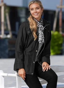 BADER Funktionsjacke mit abnehmbarer Kapuze SCHWARZ