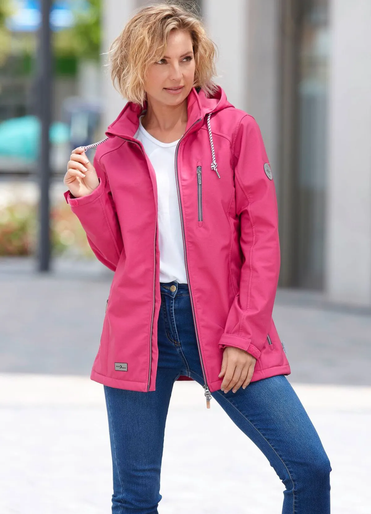 Outlet BADER Funktionsjacke mit abnehmbarer Kapuze PINK