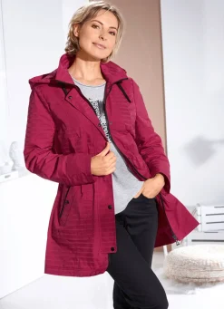 Online BADER Funktionsjacke mit dezentem Streifendessin RUBINROT