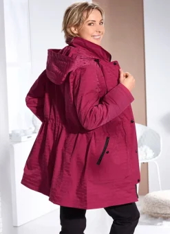 Online BADER Funktionsjacke mit dezentem Streifendessin RUBINROT