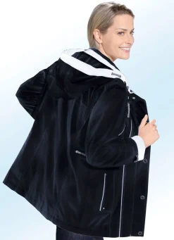 BADER Funktionsjacke mit kontrastfarbenen Akzenten NAVY-WEISS