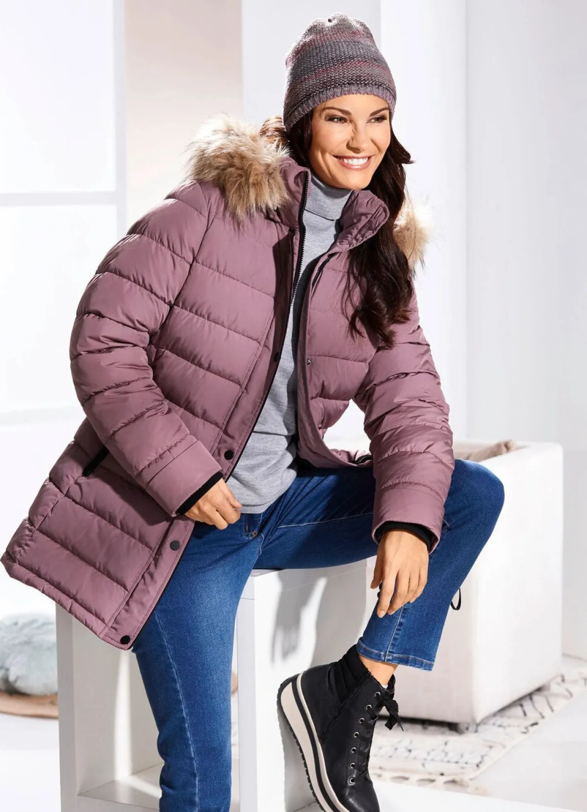 Online BADER Funktions-Longjacke mit abnehmbarer Kapuze MALVE