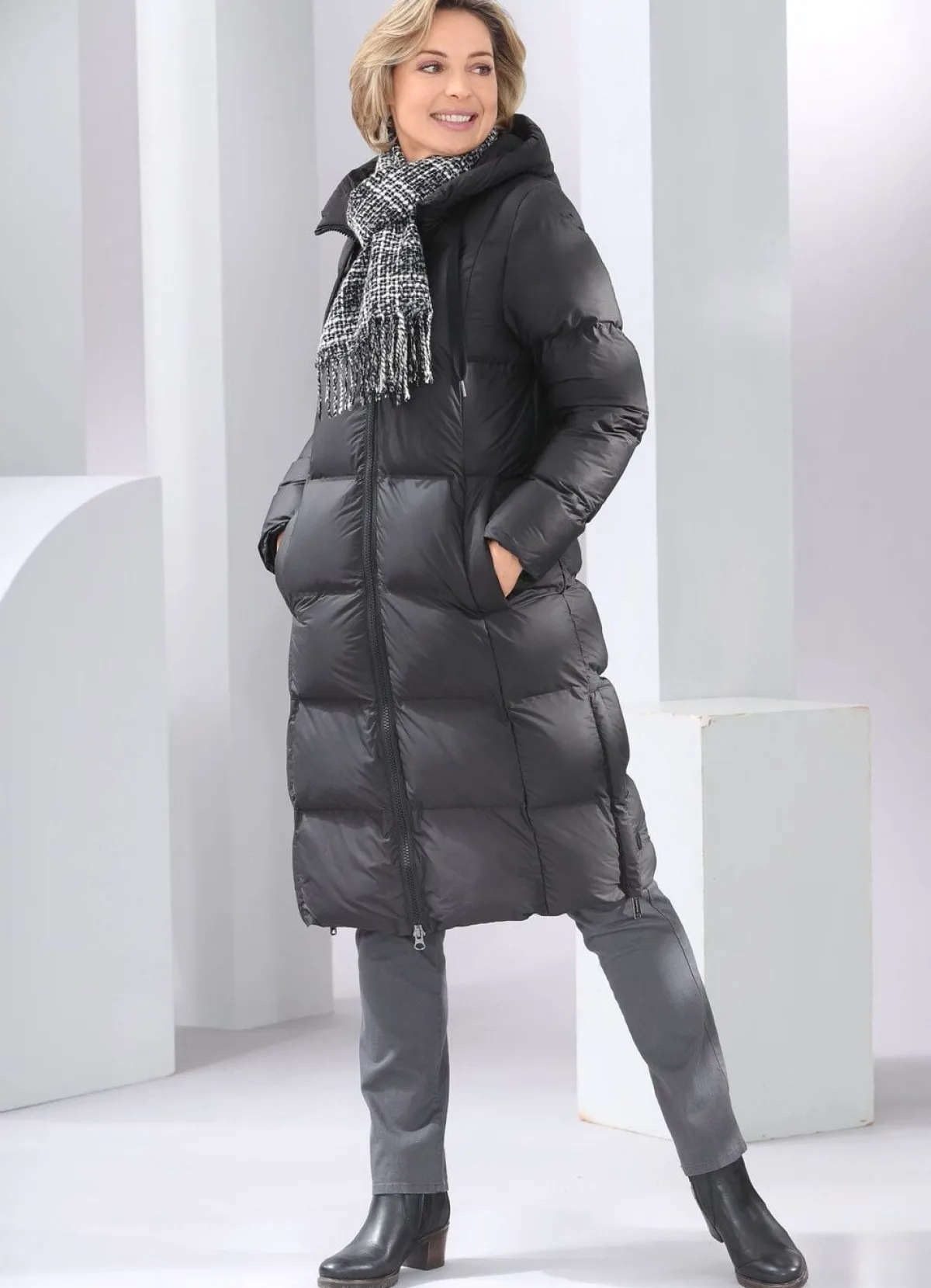 Outlet BADER Funktionsmantel mit fester Kapuze SCHWARZ